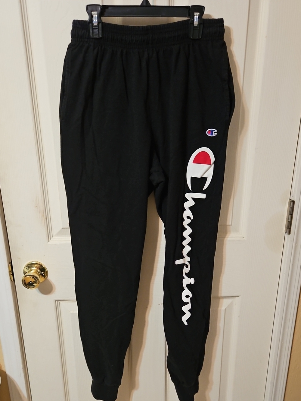 Champion Black Joggers with Logo